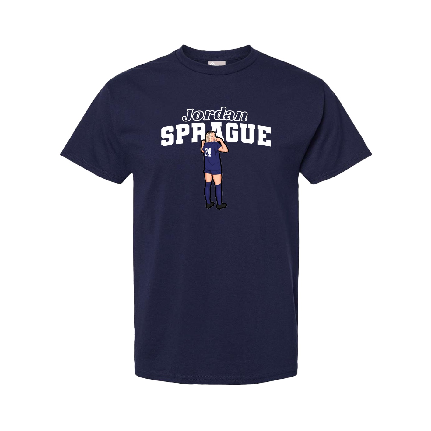 Youth Tee — Name Arch in Navy
