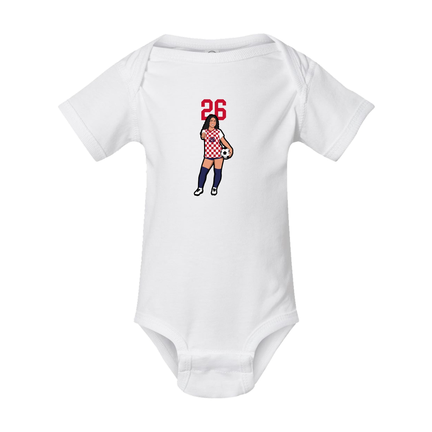 Baby Onesie — Number Top in White