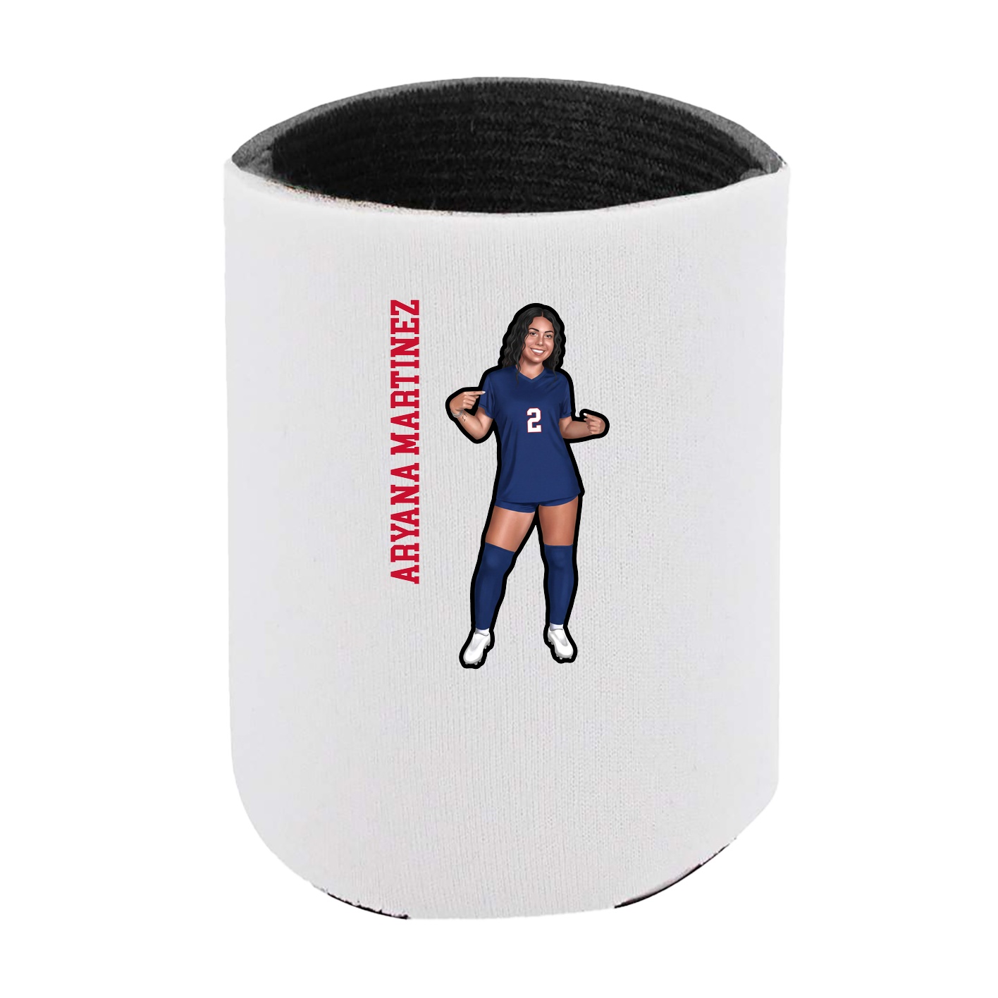 Can Holder — Name Vertical in White