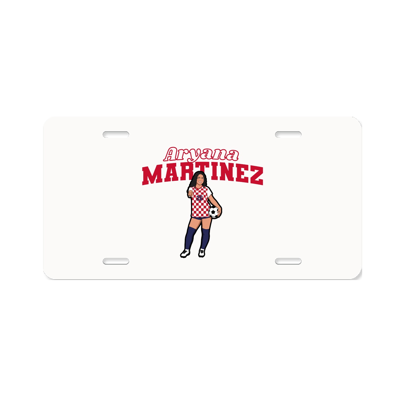 License Plate — Name Arch in Classic