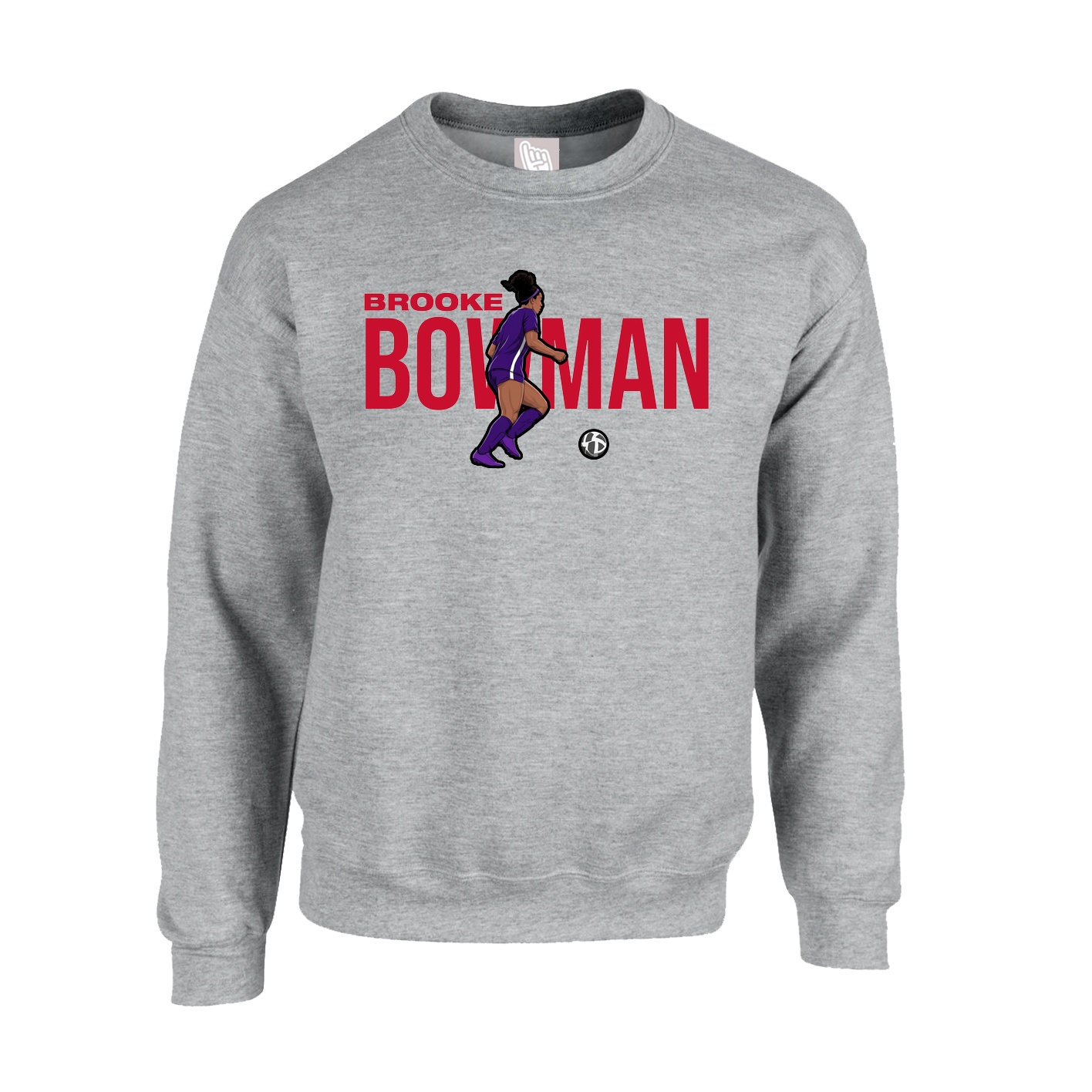 Fleece Crew — Player Name in Grey