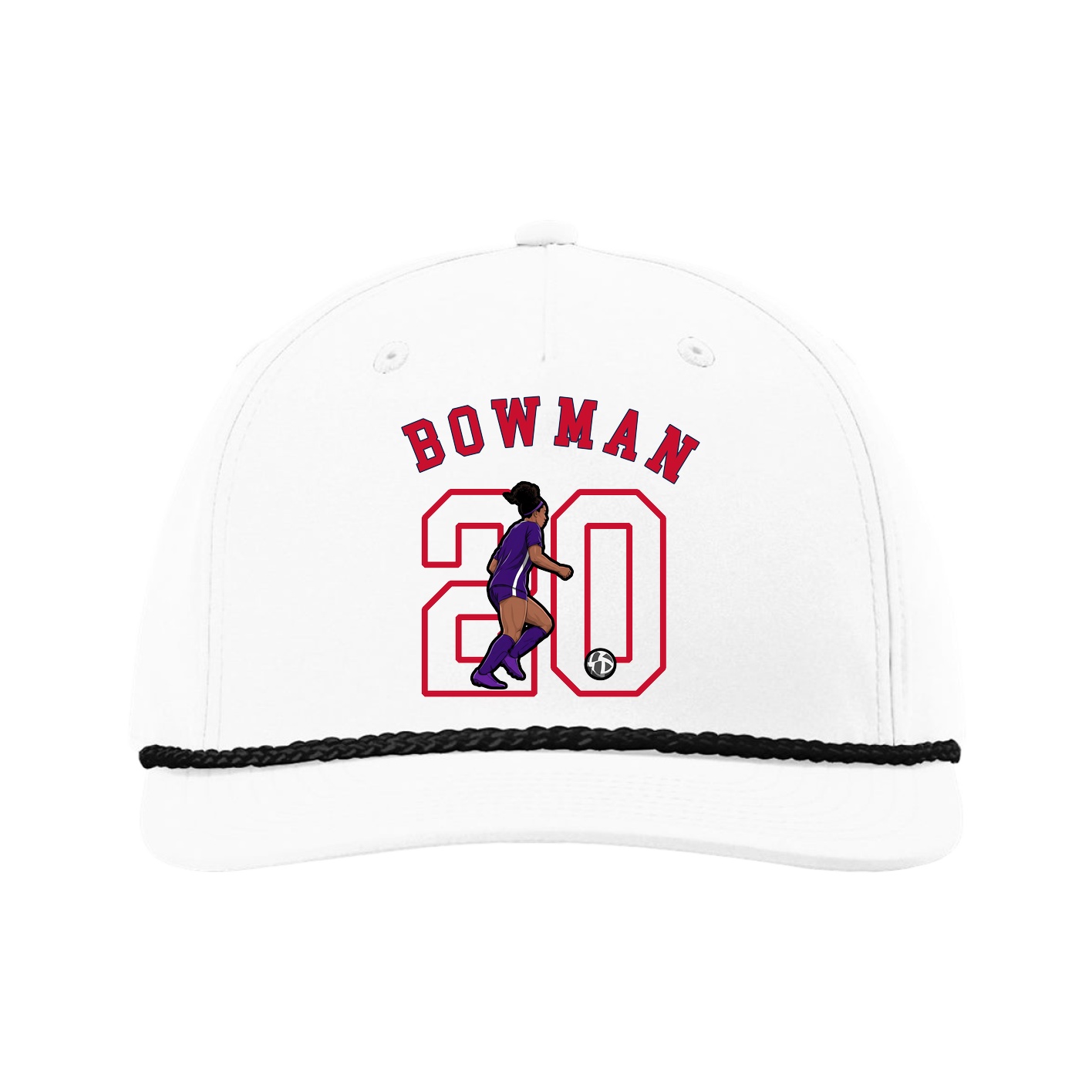Five-Panel Classic Rope Cap — Shirsey Arch in White