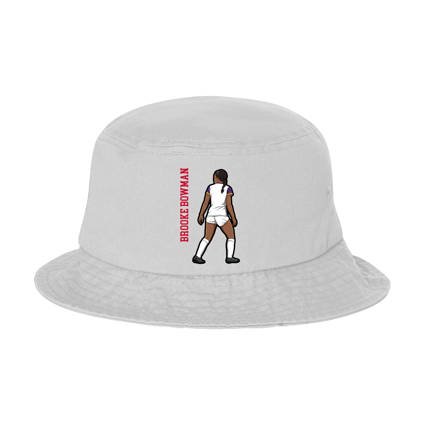 Bucket Cap — Name Vertical in White