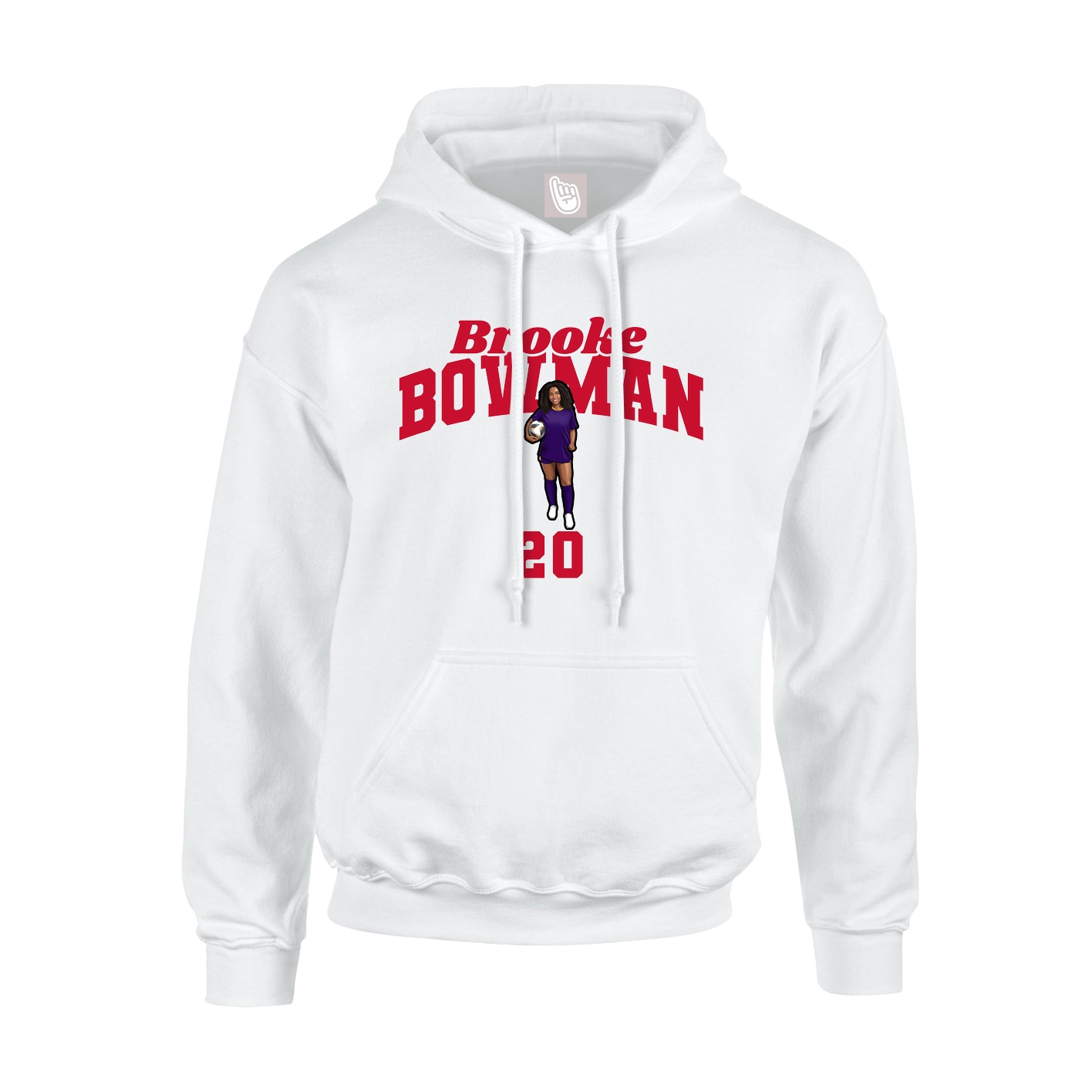 Hoodie — Signature Arch in White