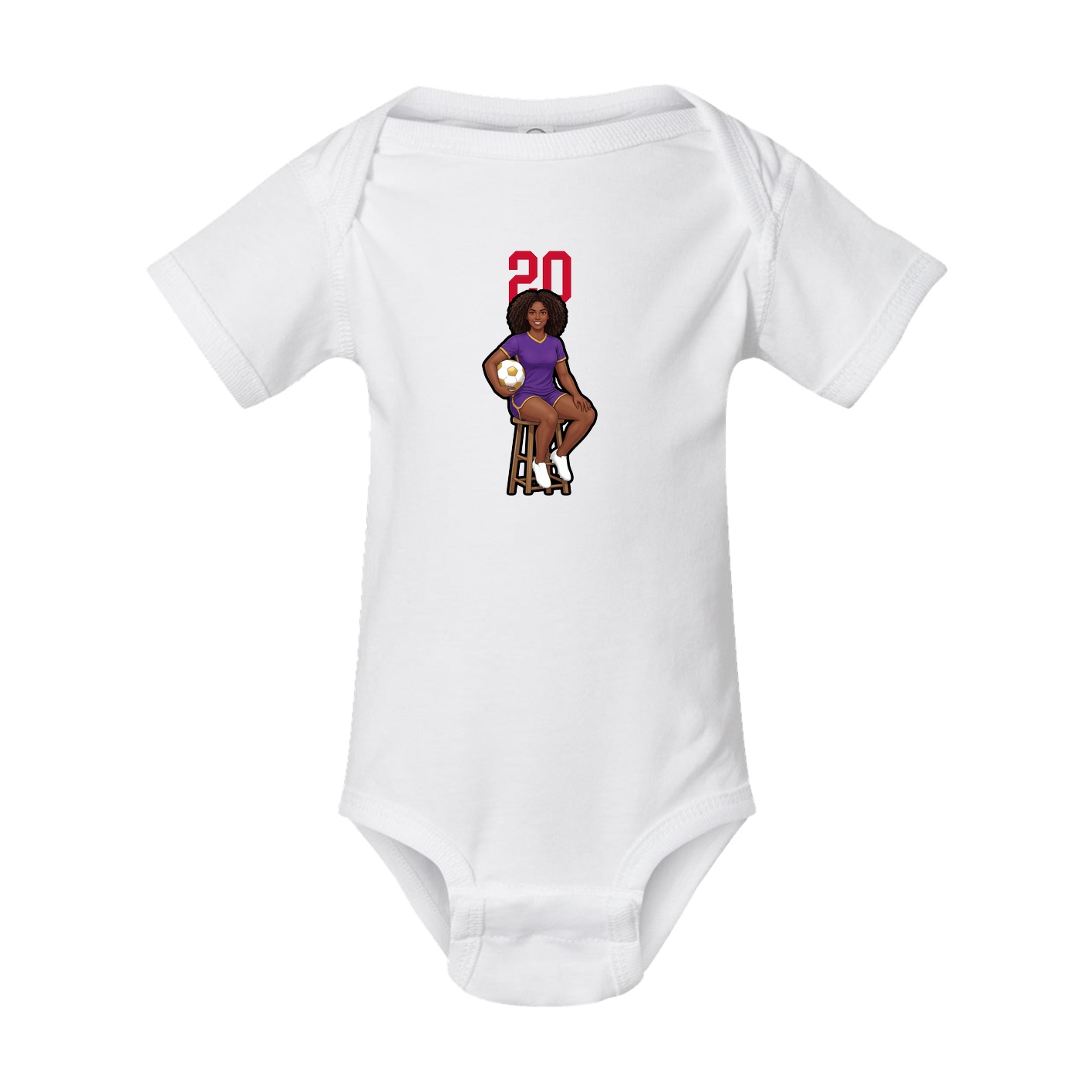 Baby Onesie — Number Top in White