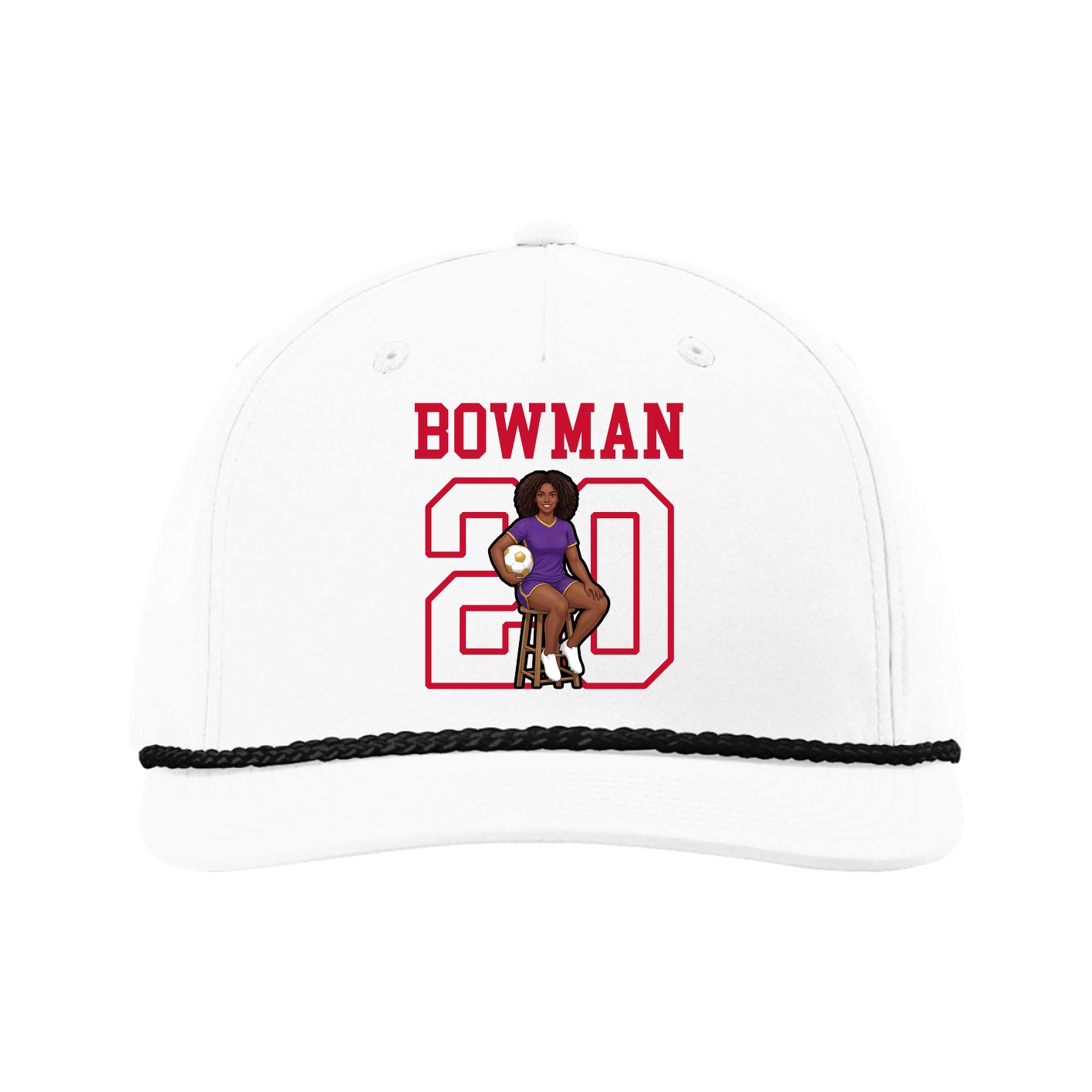 Five-Panel Classic Rope Cap — Shirsey in White