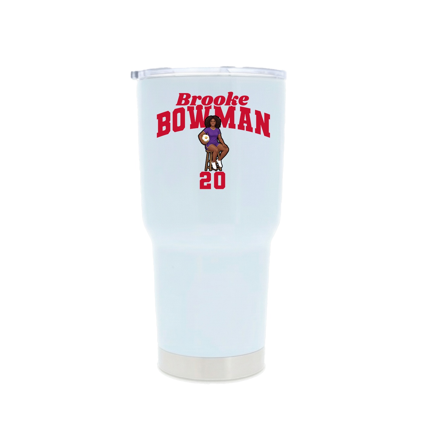 30oz Stainless Steel Tumbler — Signature Arch in White