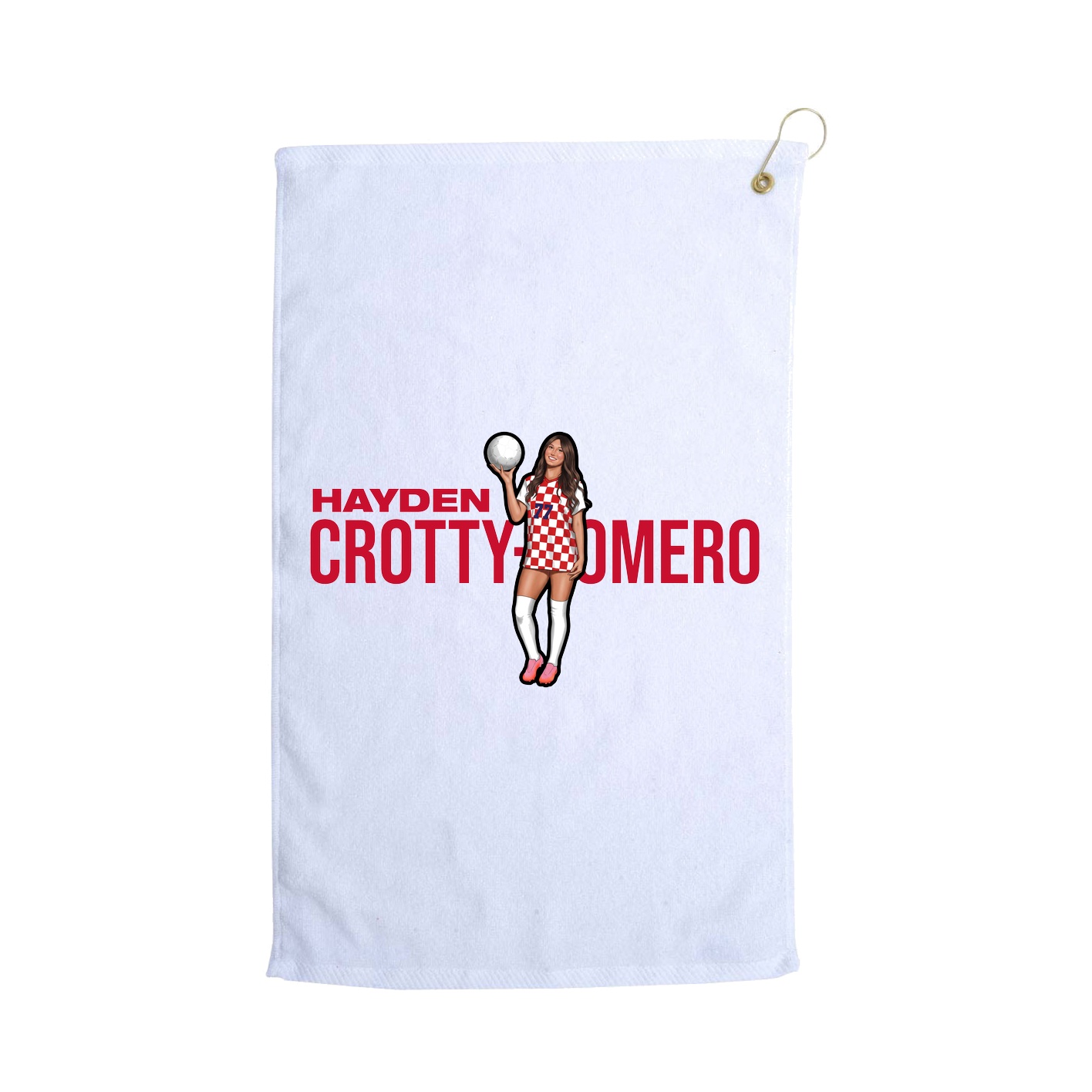 Golf Towel — Player Name in White