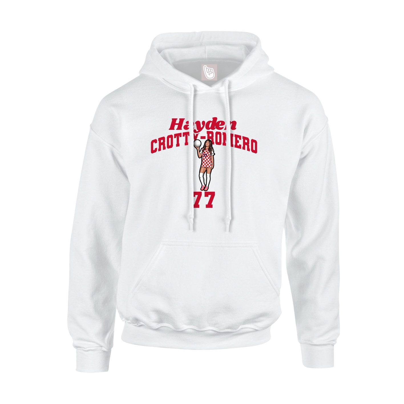 Youth Hoodie — Signature Arch in White