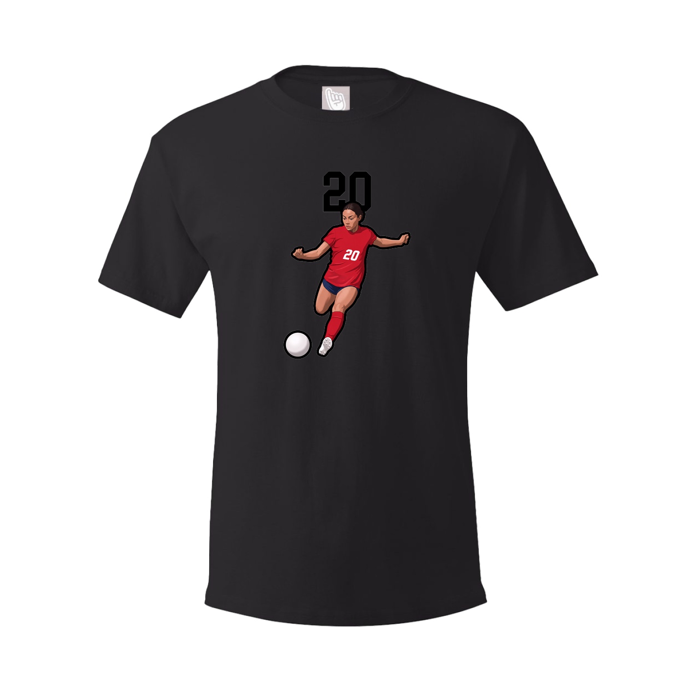 Youth Tee — Number Top in Black
