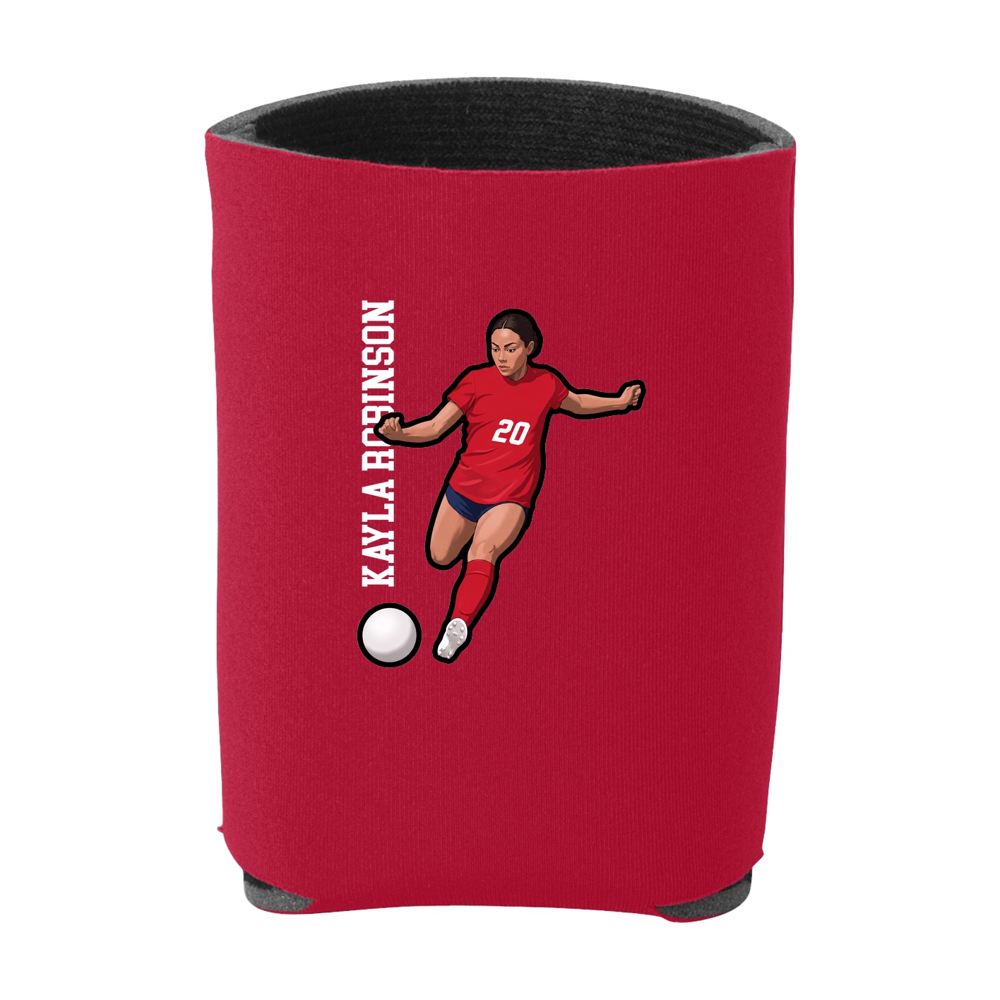 Can Holder — Name Vertical in Red