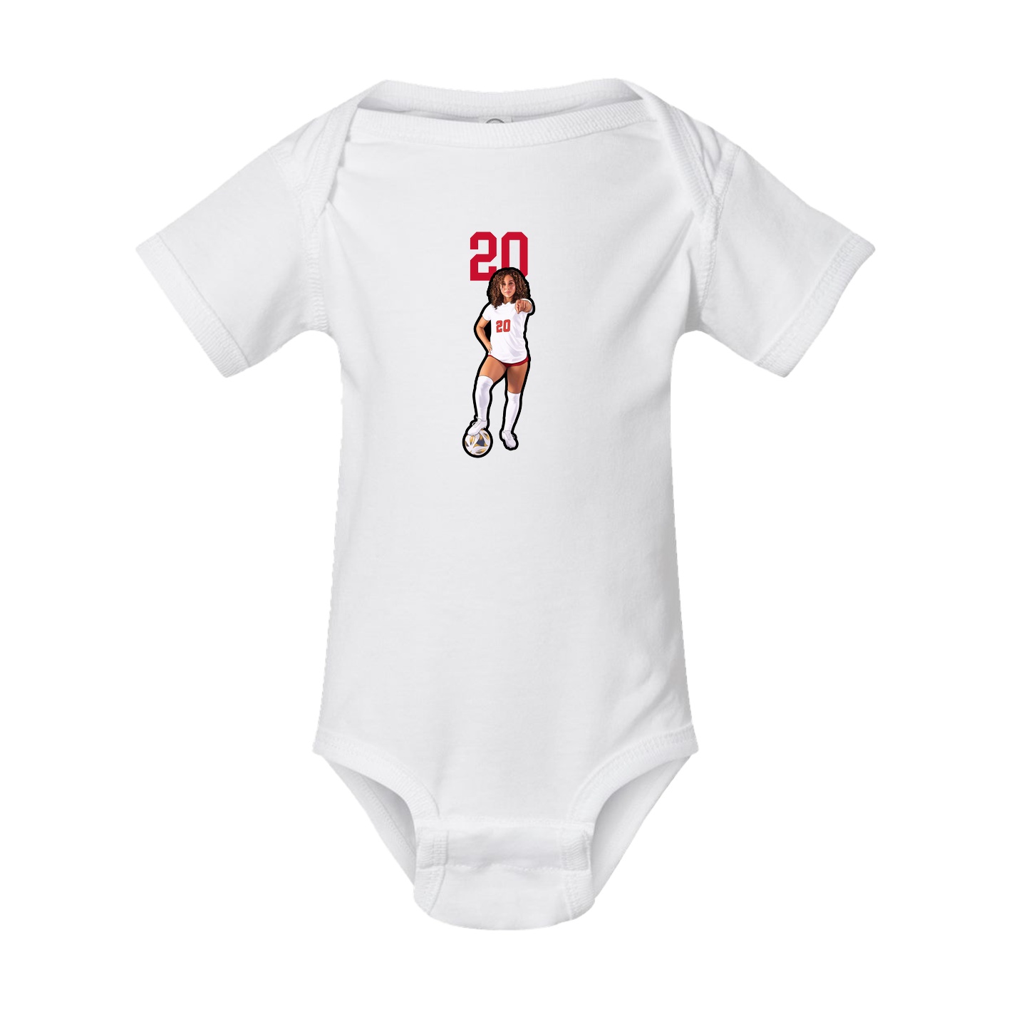 Baby Onesie — Number Top in White