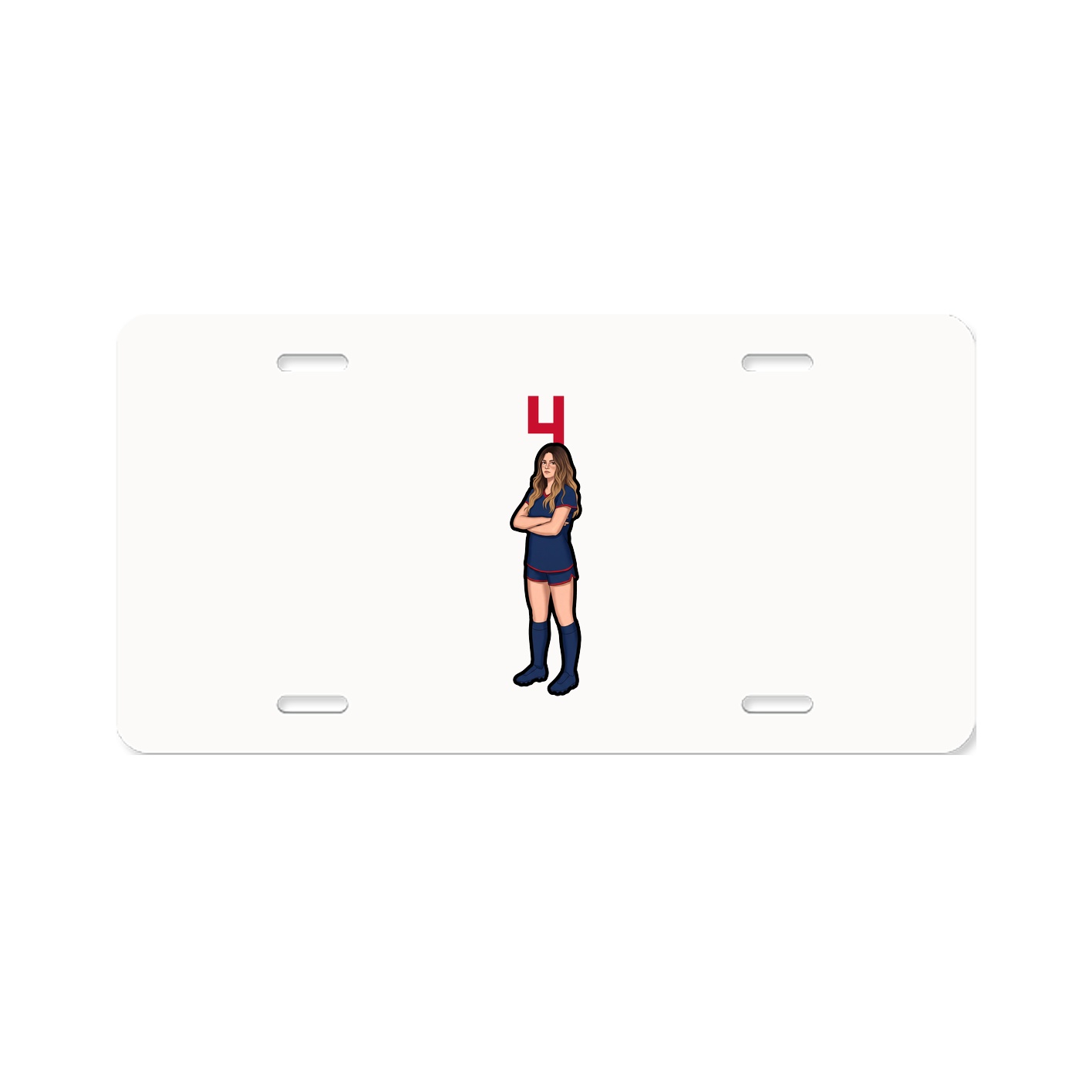 License Plate — Number Top in Classic