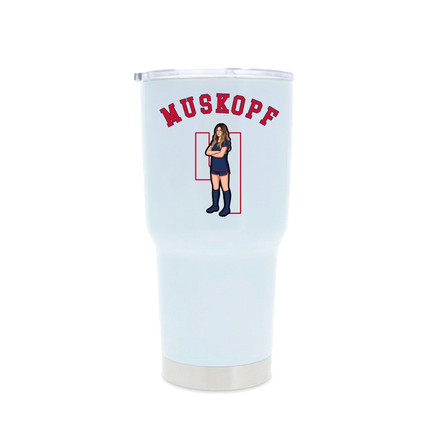 30oz Stainless Steel Tumbler — Shirsey Arch in White