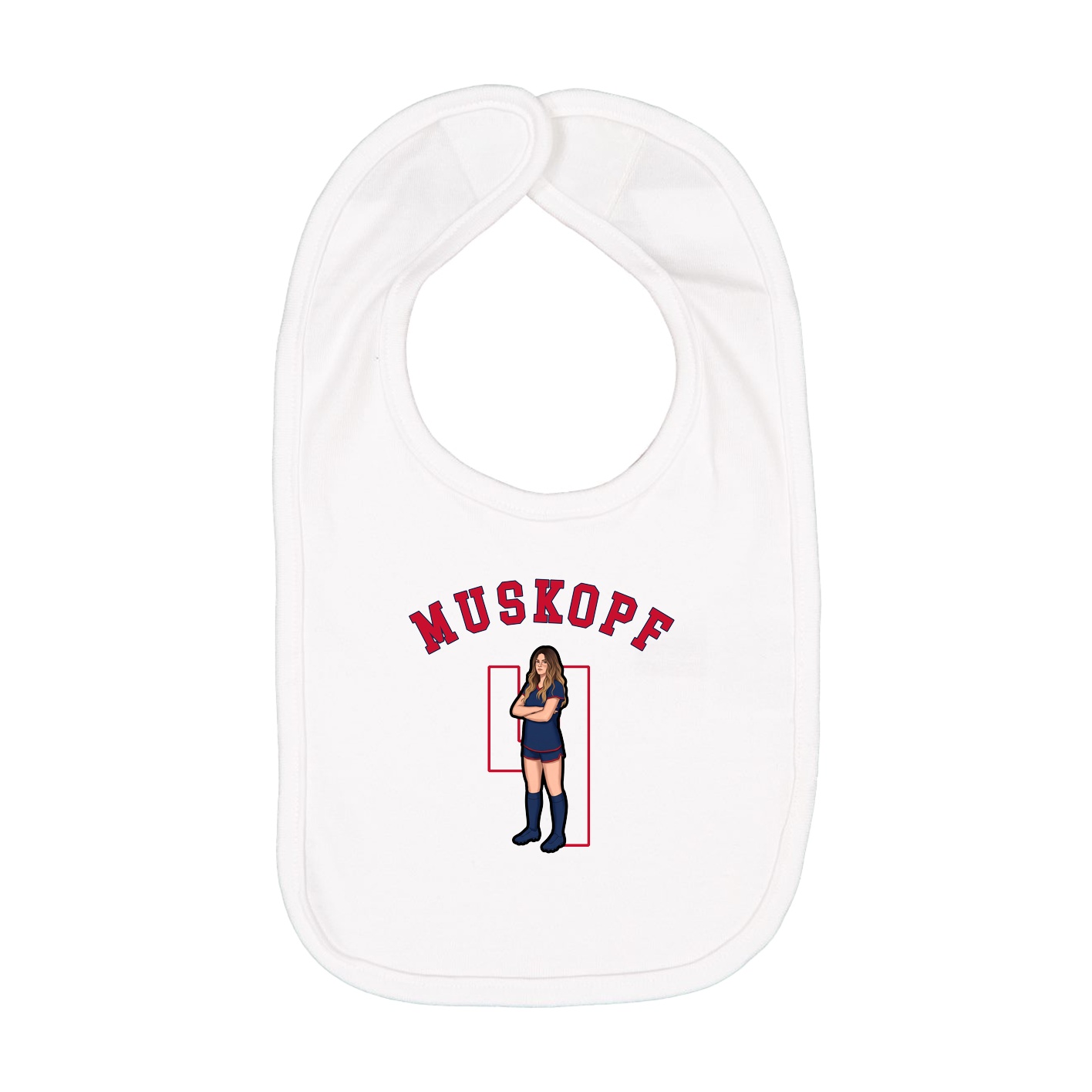Infant Bib — Shirsey Arch in White
