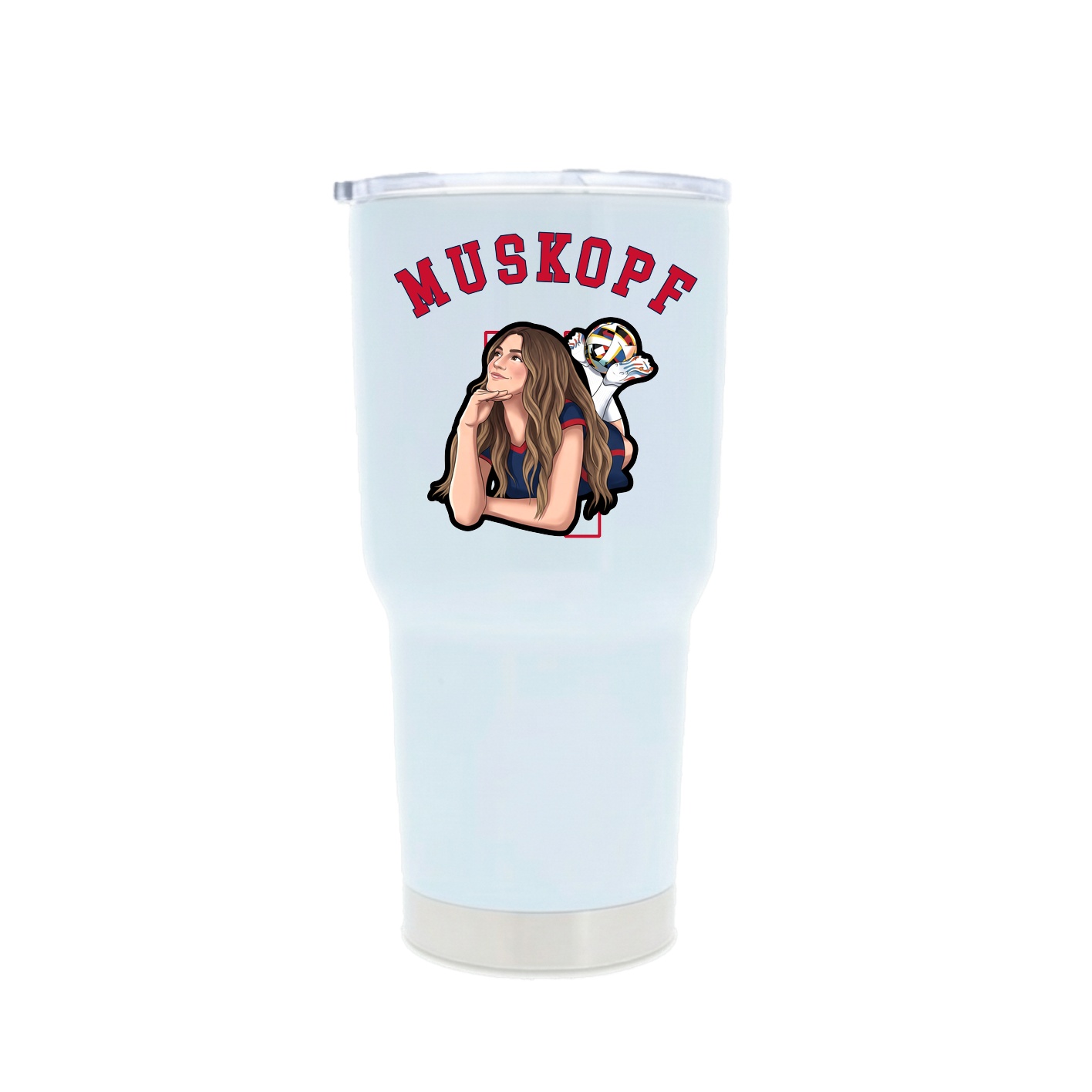 30oz Stainless Steel Tumbler — Shirsey Arch in White