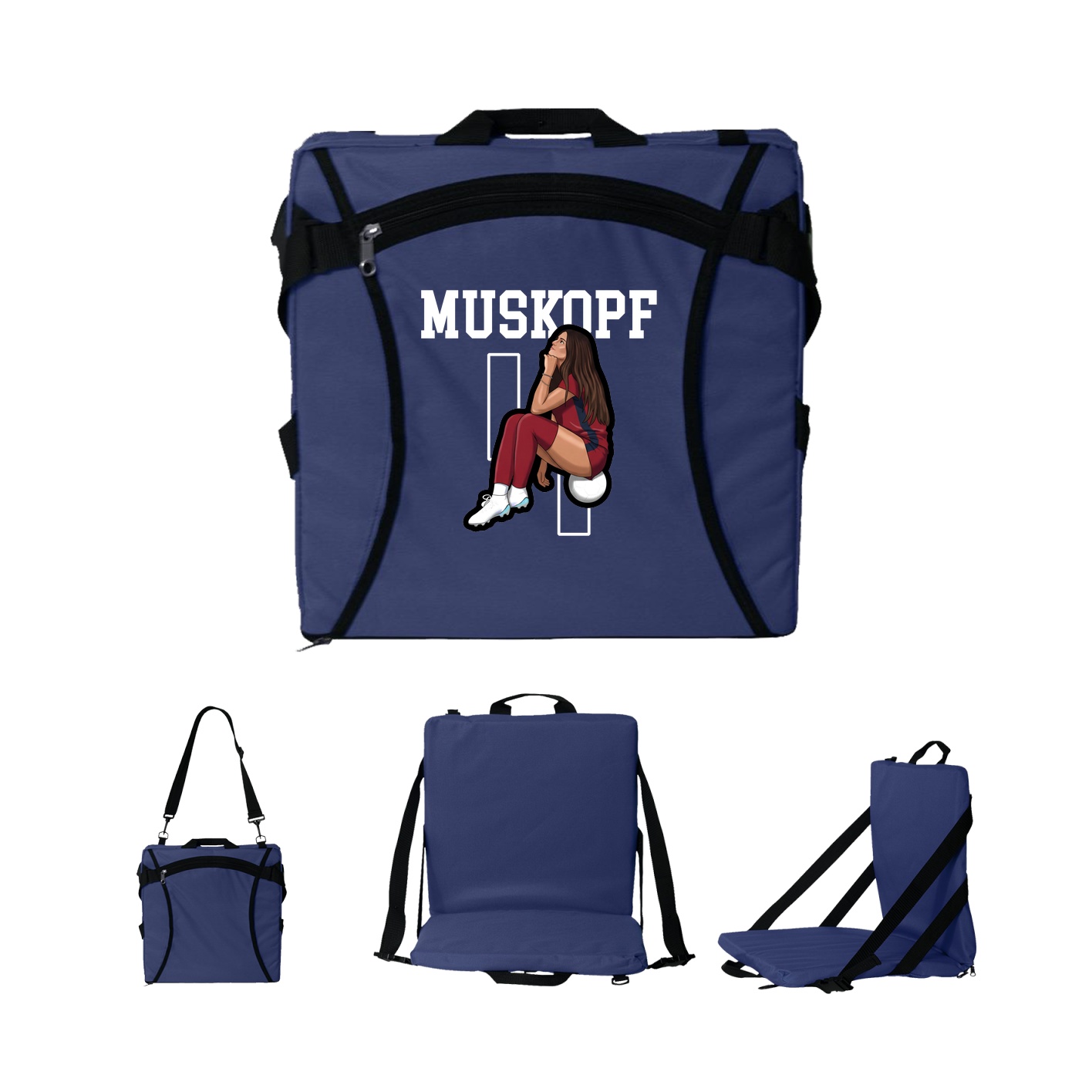 Folding Stadium Seat — Shirsey in Navy