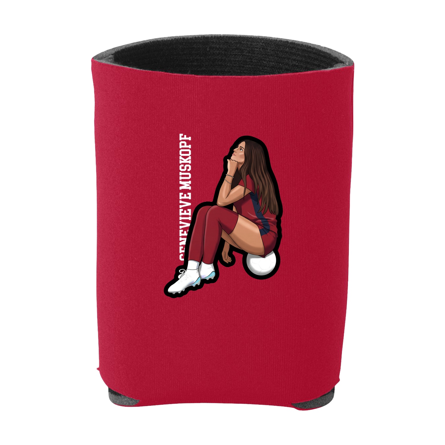 Can Holder — Name Vertical in Red