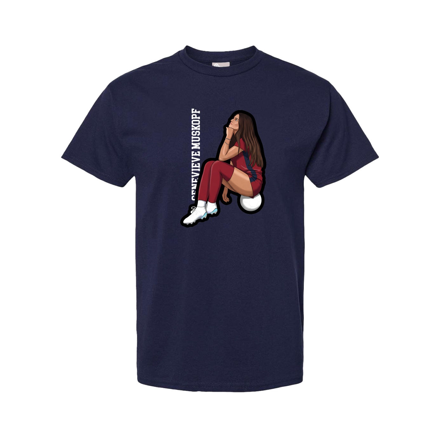 Youth Tee — Name Vertical in Navy