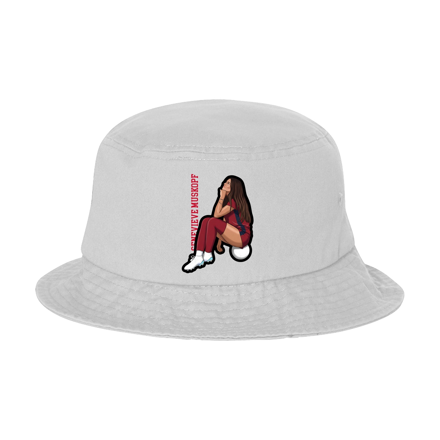 Bucket Cap — Name Vertical in White