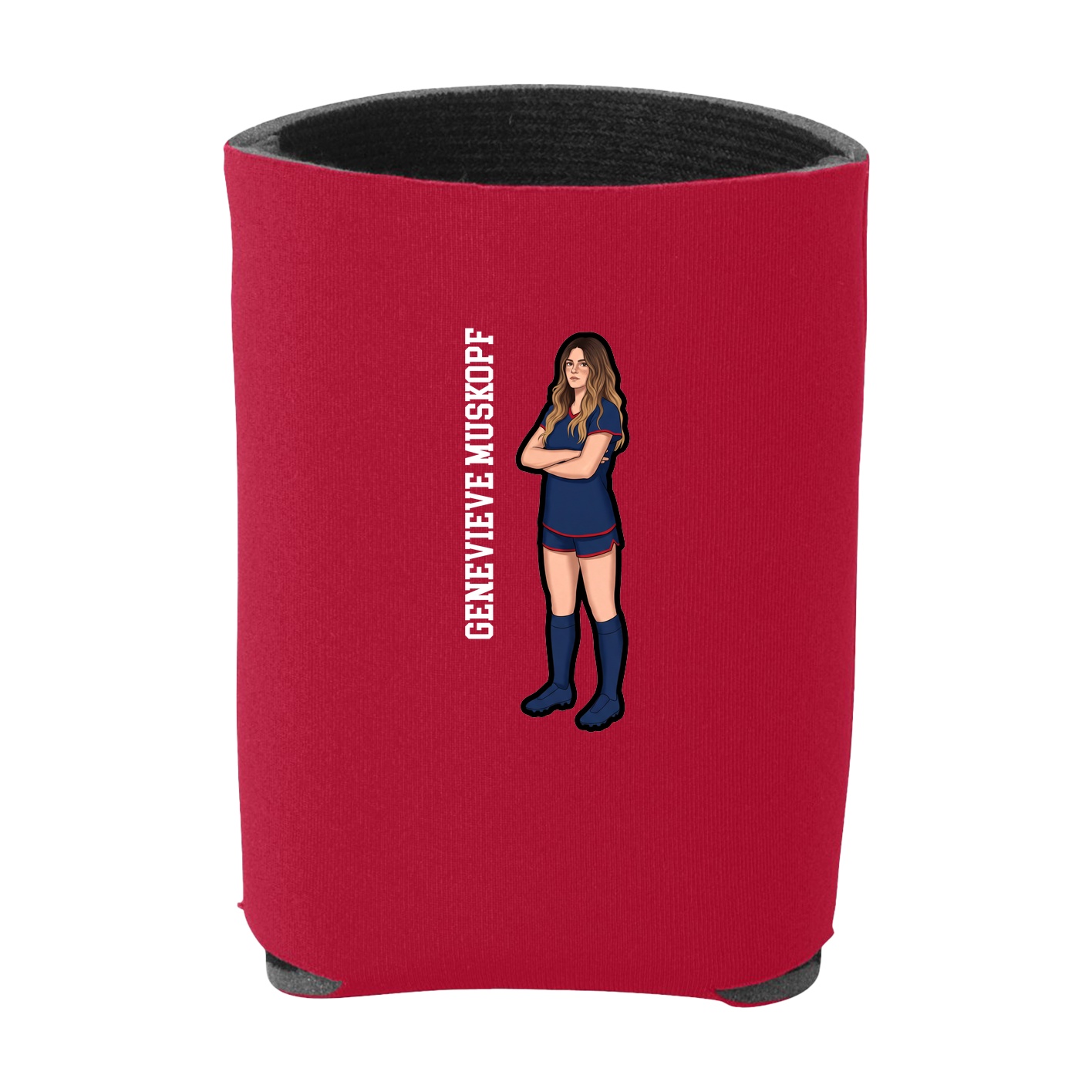 Can Holder — Name Vertical in Red