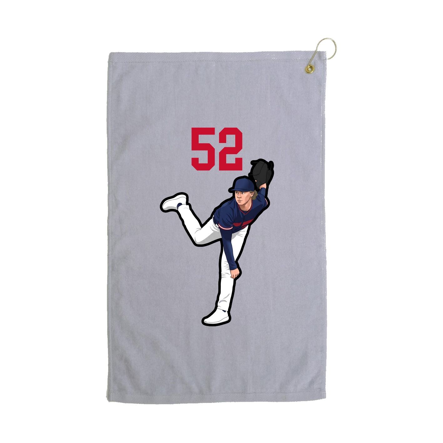 Golf Towel — Number Top in Grey