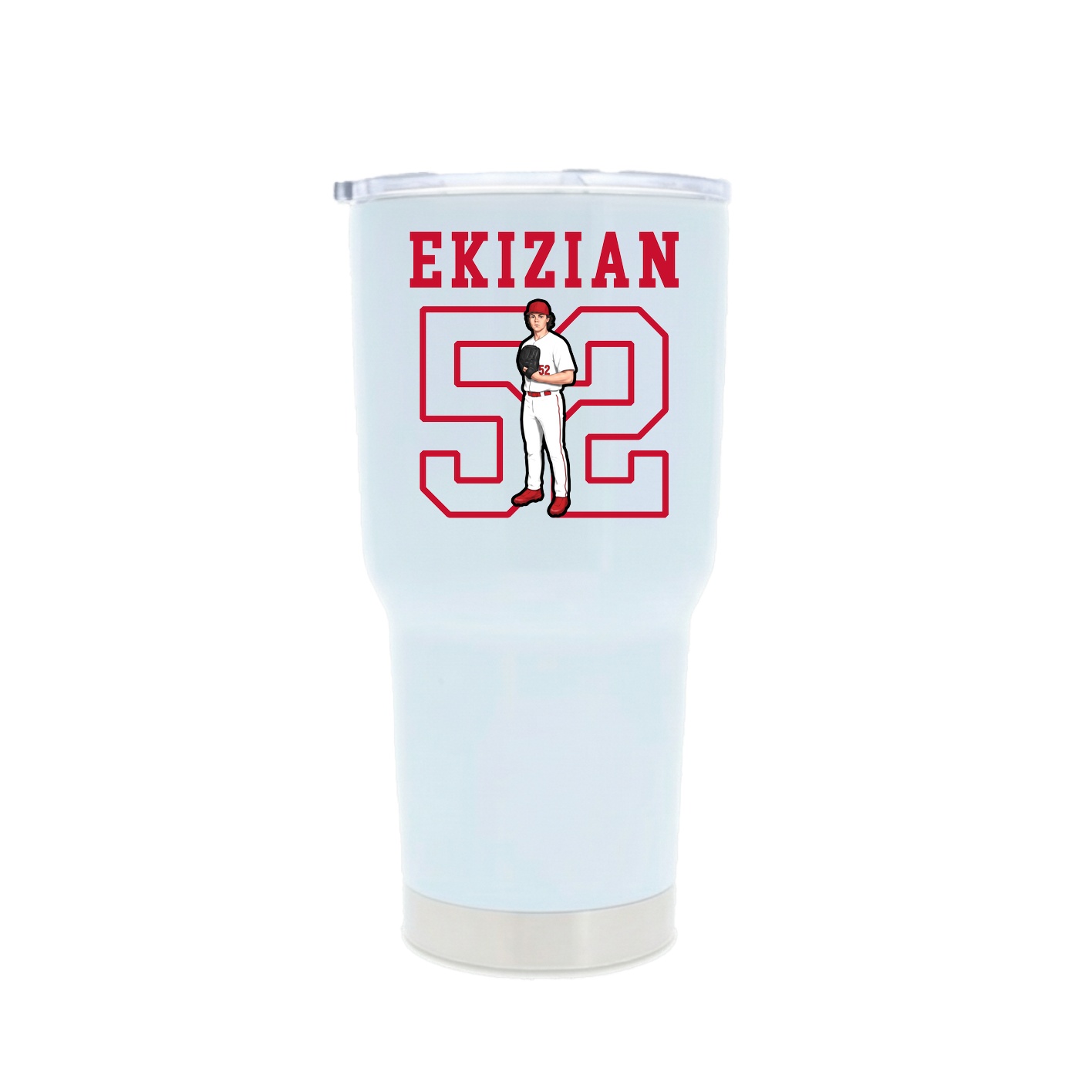 30oz Stainless Steel Tumbler — Shirsey in White
