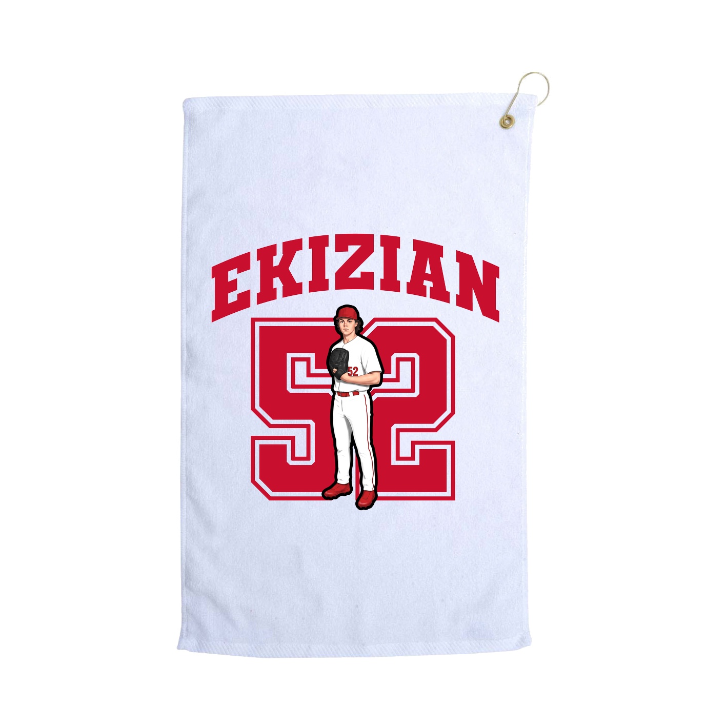 Golf Towel — Number in White