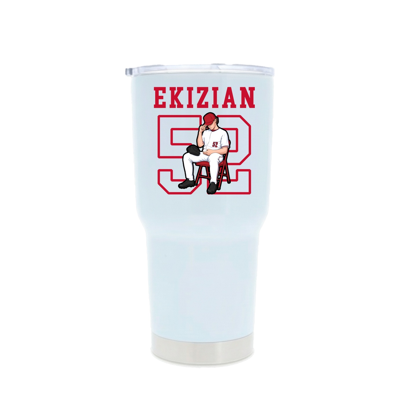 30oz Stainless Steel Tumbler — Shirsey in White