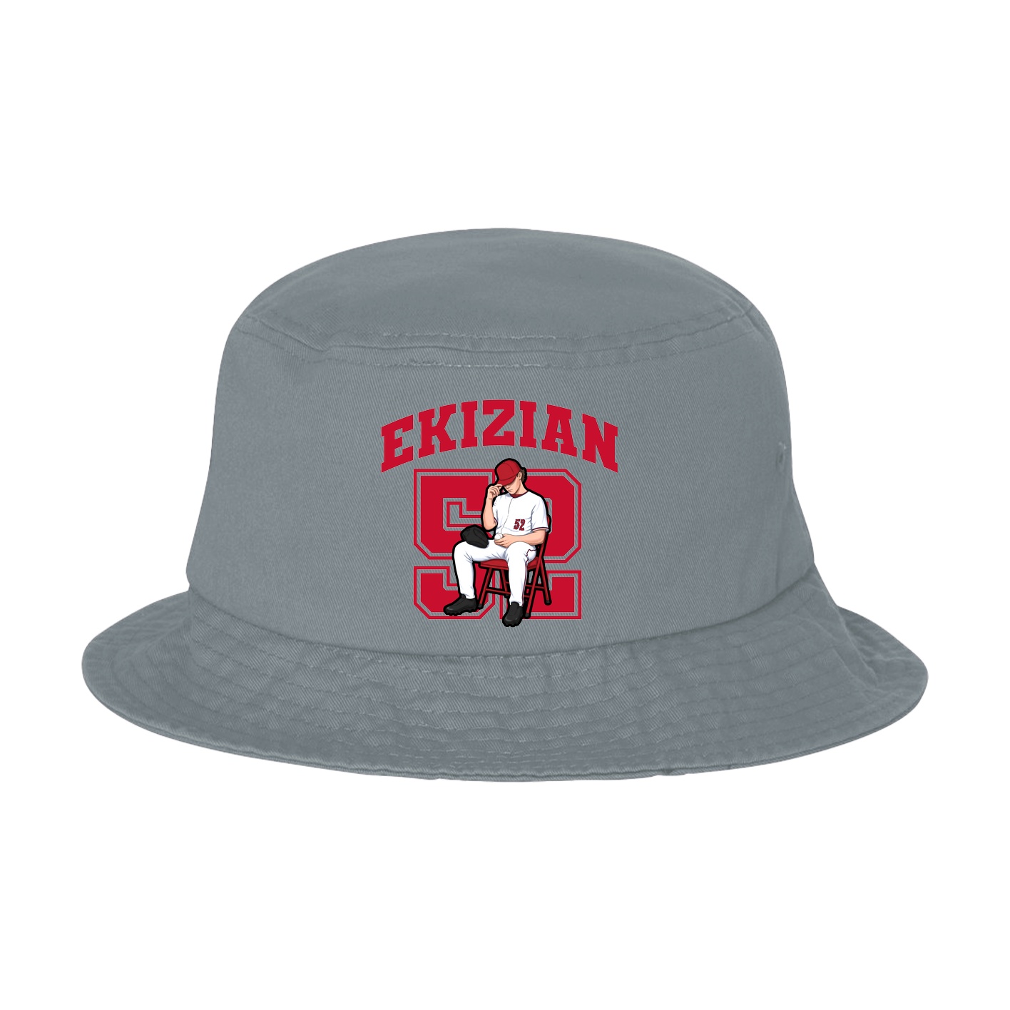 Bucket Cap — Number in Grey