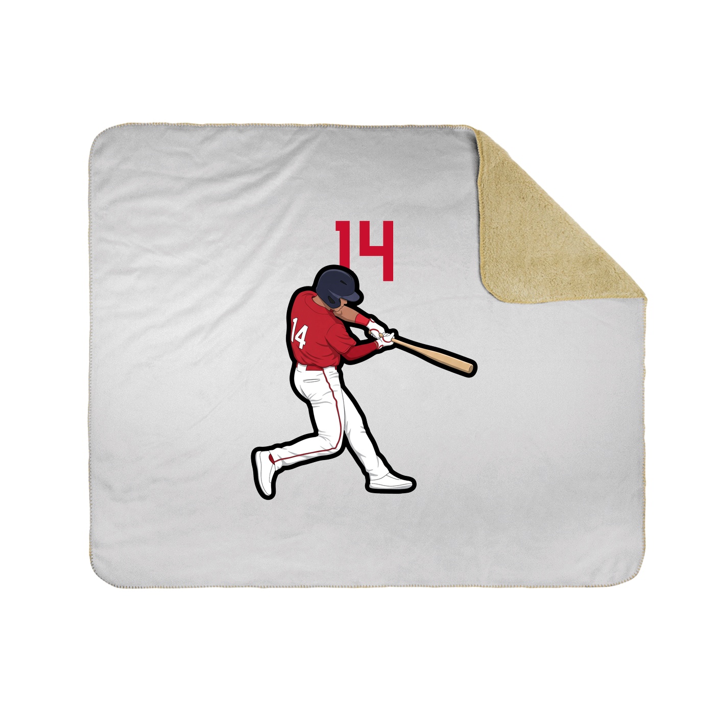 Throw Blanket — Number Top in White