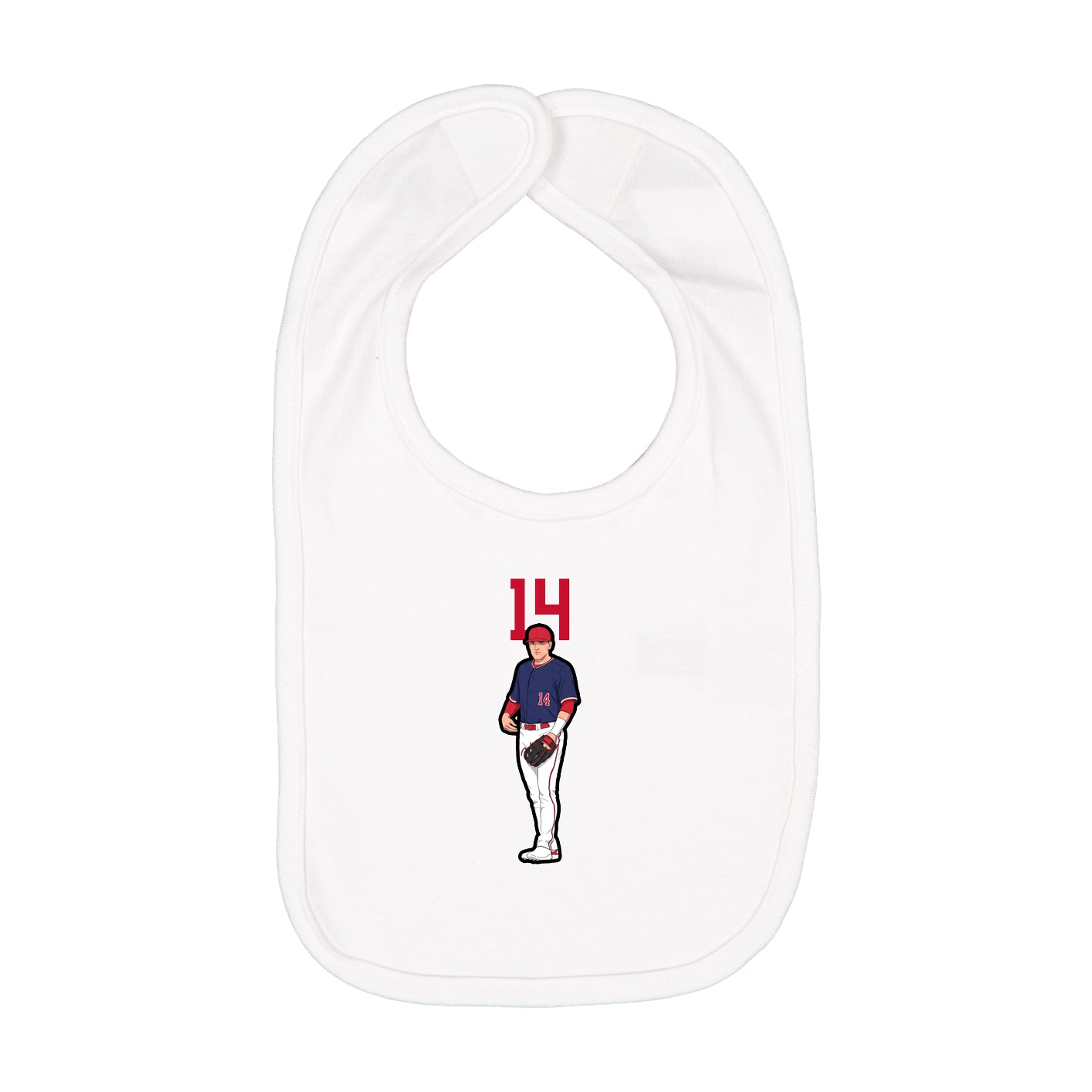 Infant Bib — Number Top in White