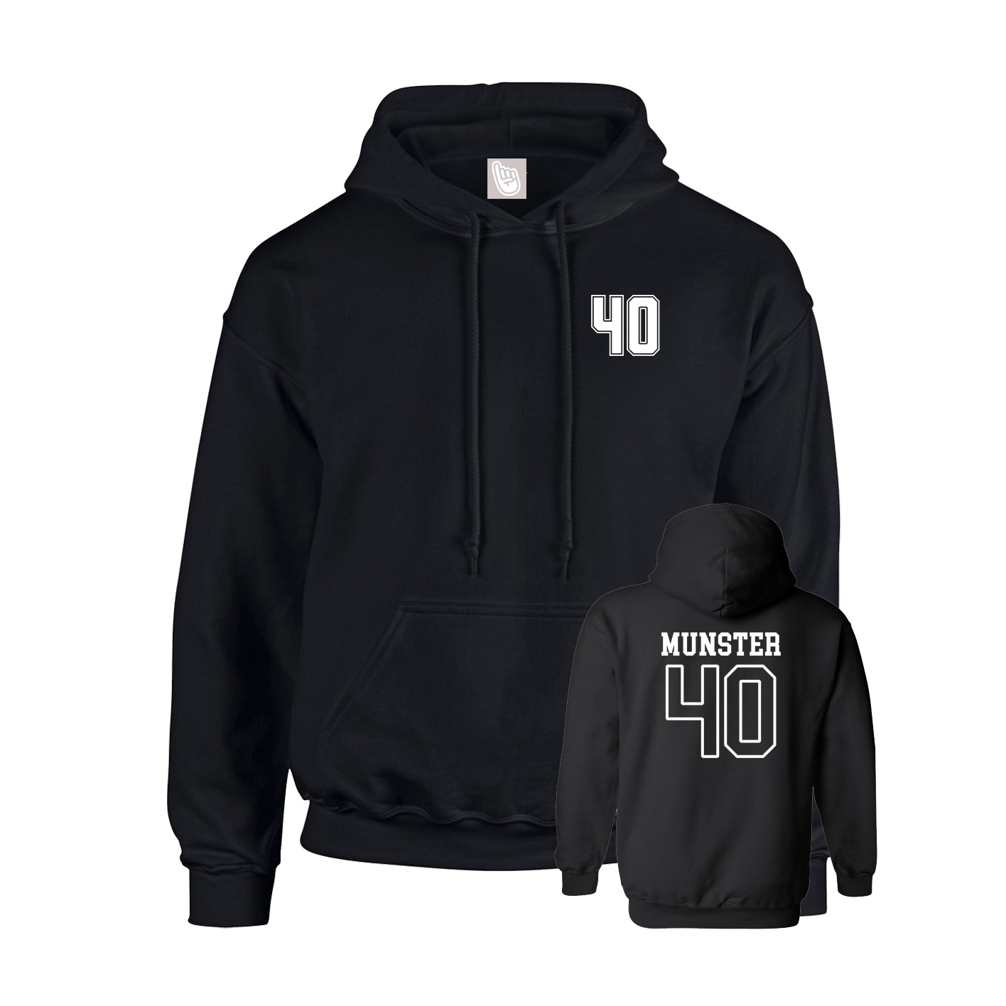 Youth Hoodie — Chest Back in Black