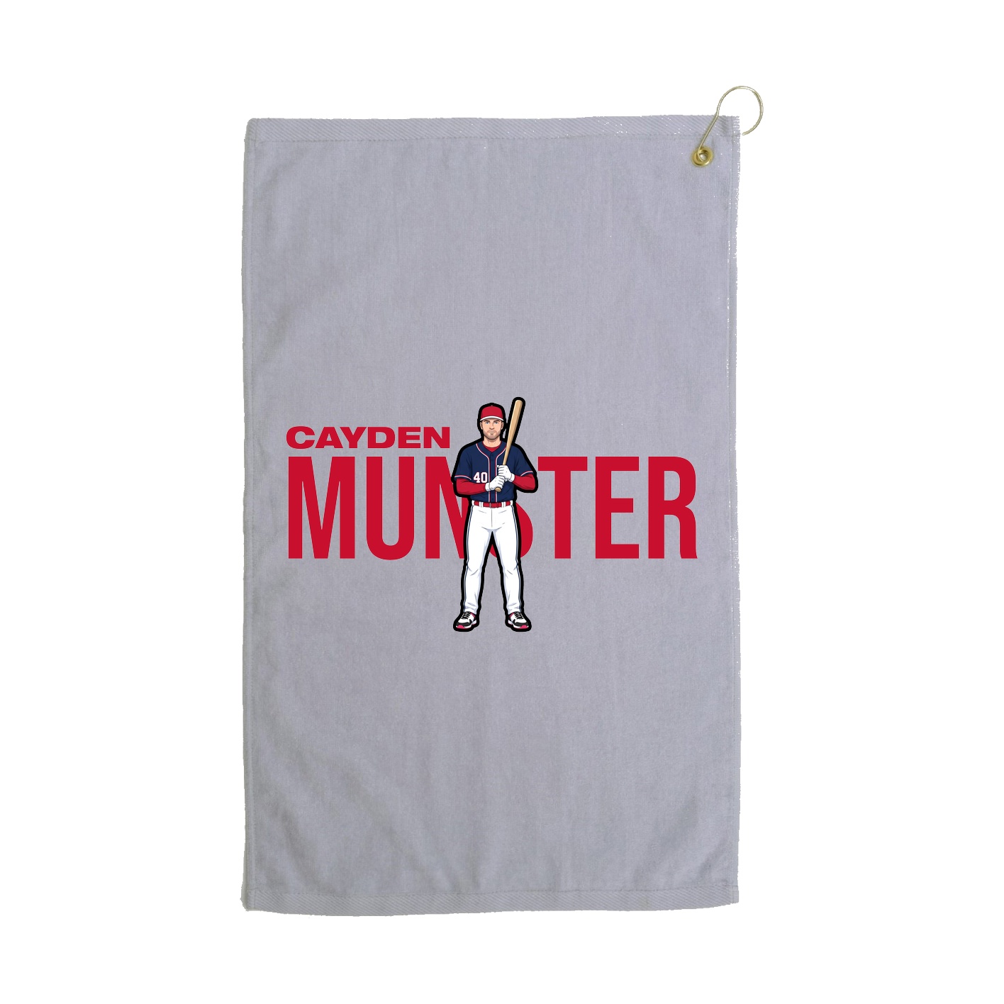 Golf Towel — Player Name in Grey