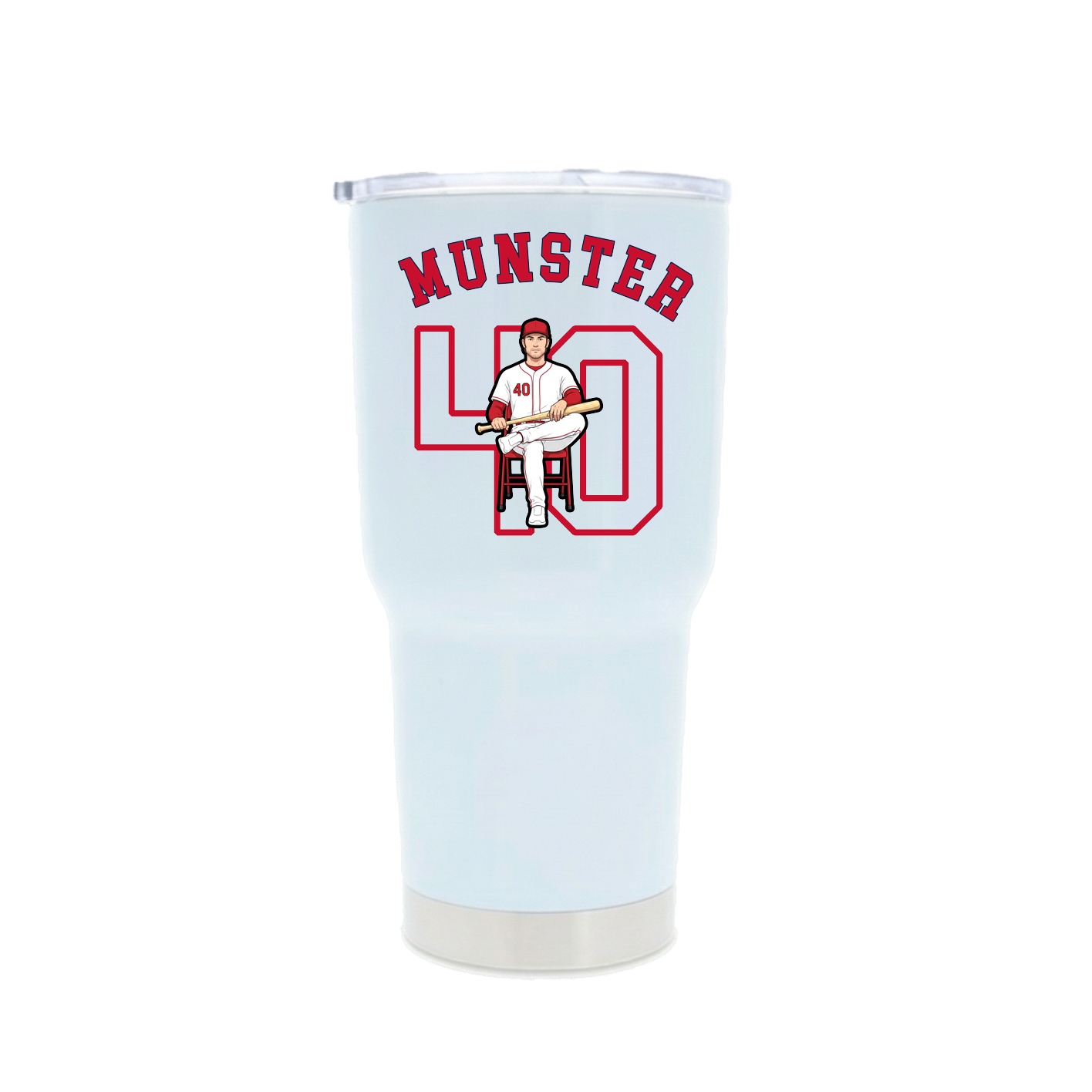 30oz Stainless Steel Tumbler — Shirsey Arch in White