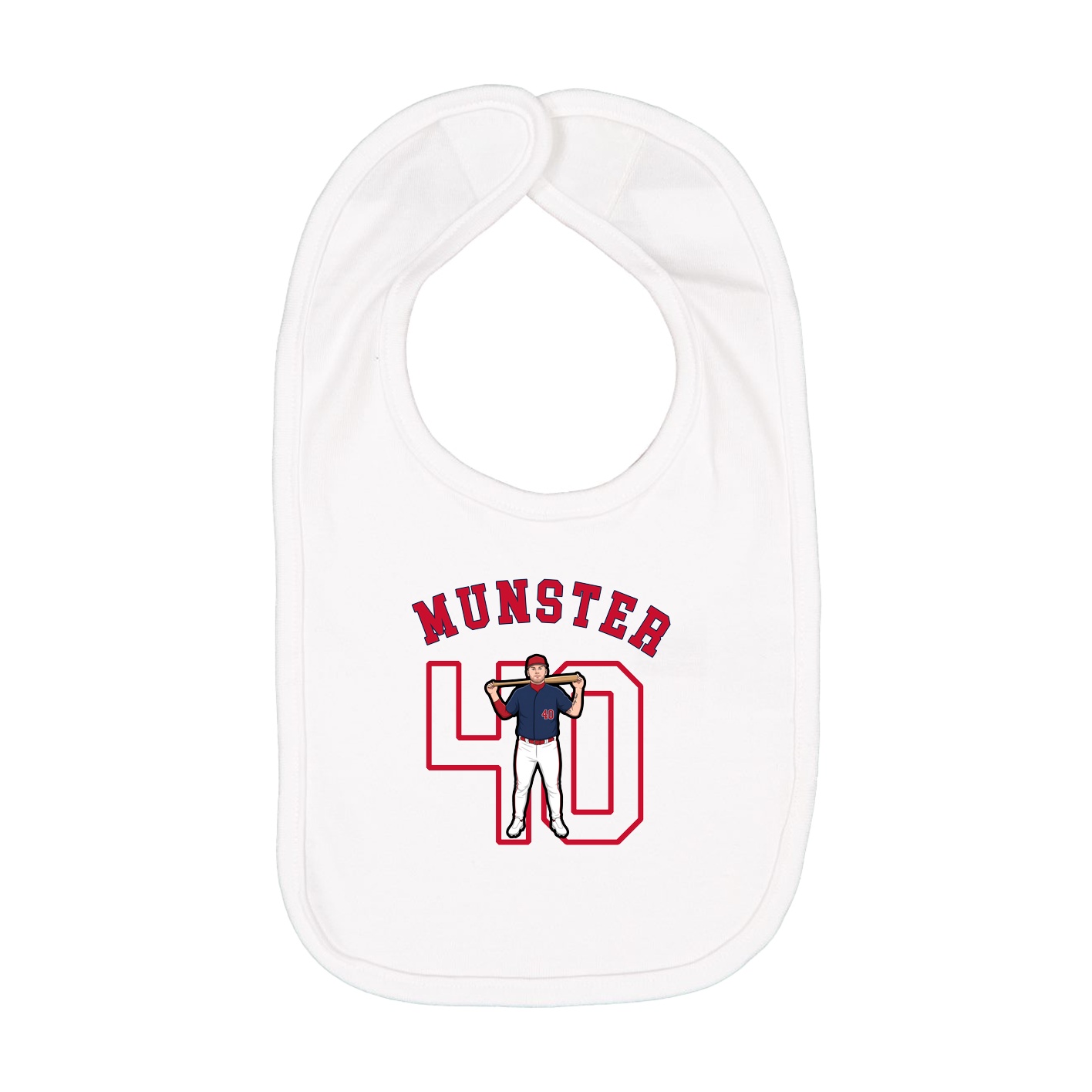 Infant Bib — Shirsey Arch in White