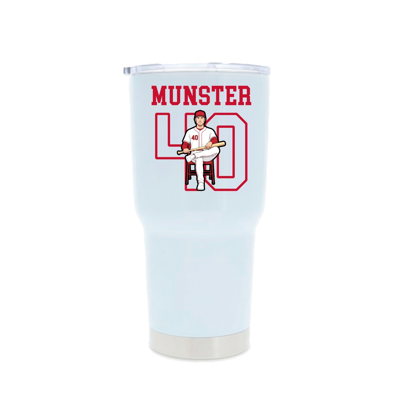 30oz Stainless Steel Tumbler — Shirsey in White