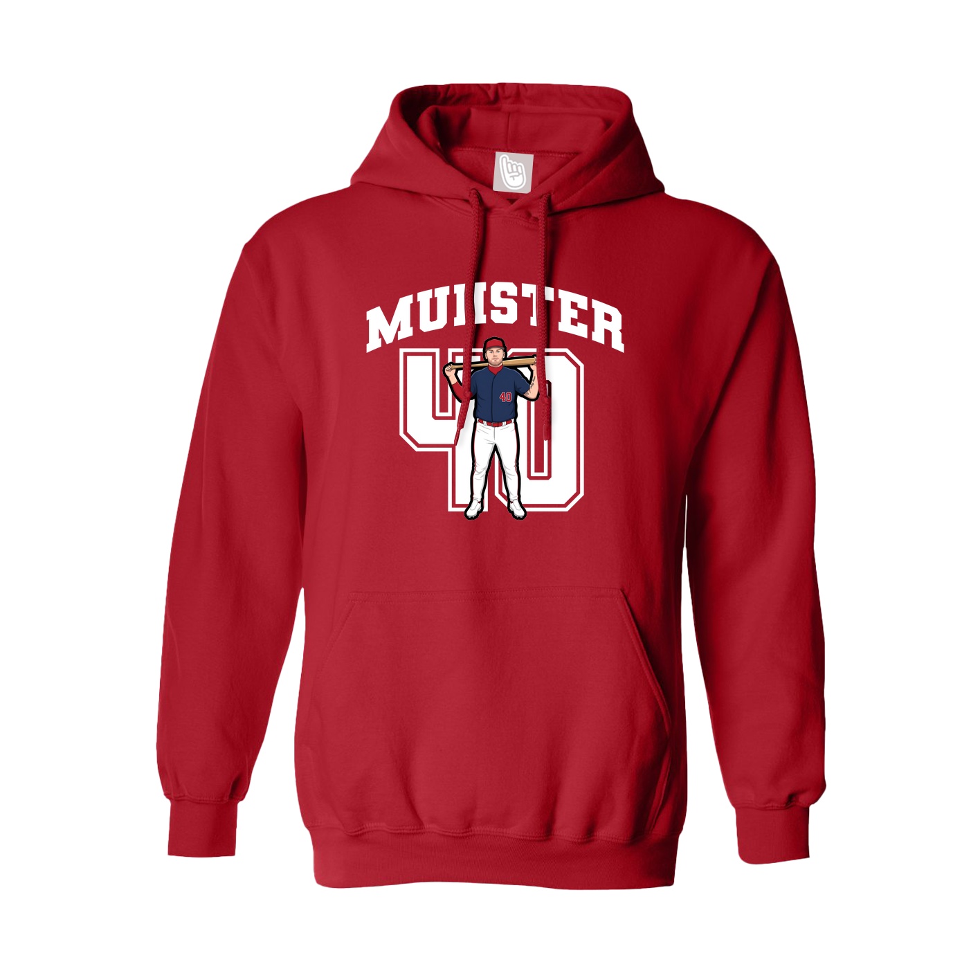 Hoodie — Number in Red