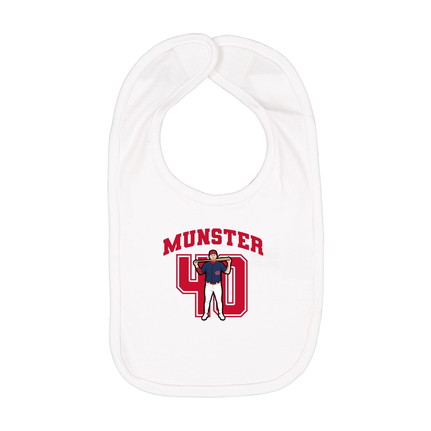 Infant Bib — Number in White