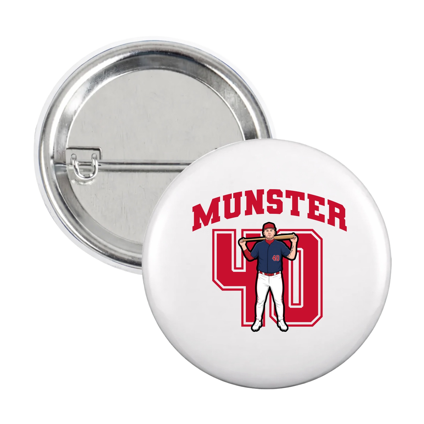 Game Day Button — Number in White
