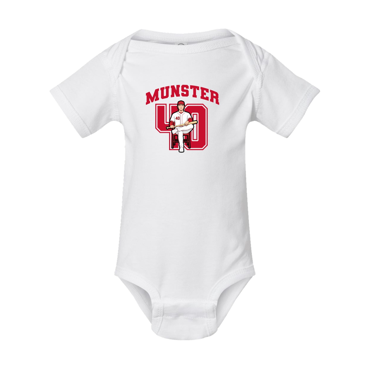Baby Onesie — Number in White