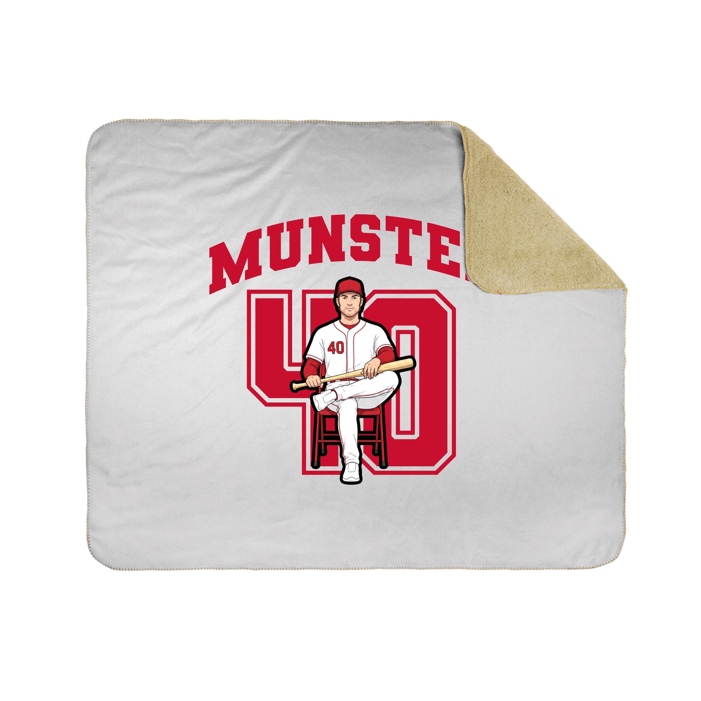 Throw Blanket — Number in White