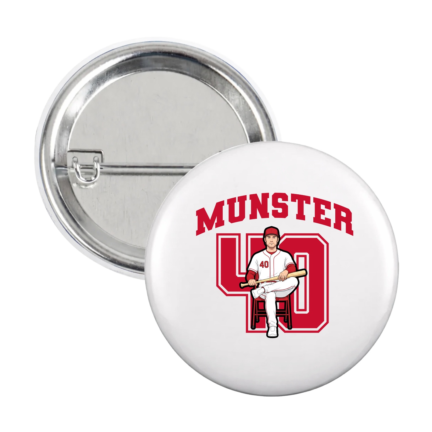 Game Day Button — Number in White