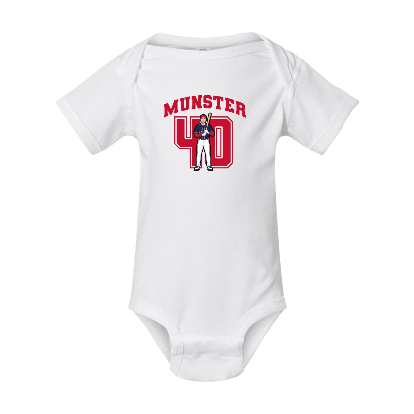 Baby Onesie — Number in White