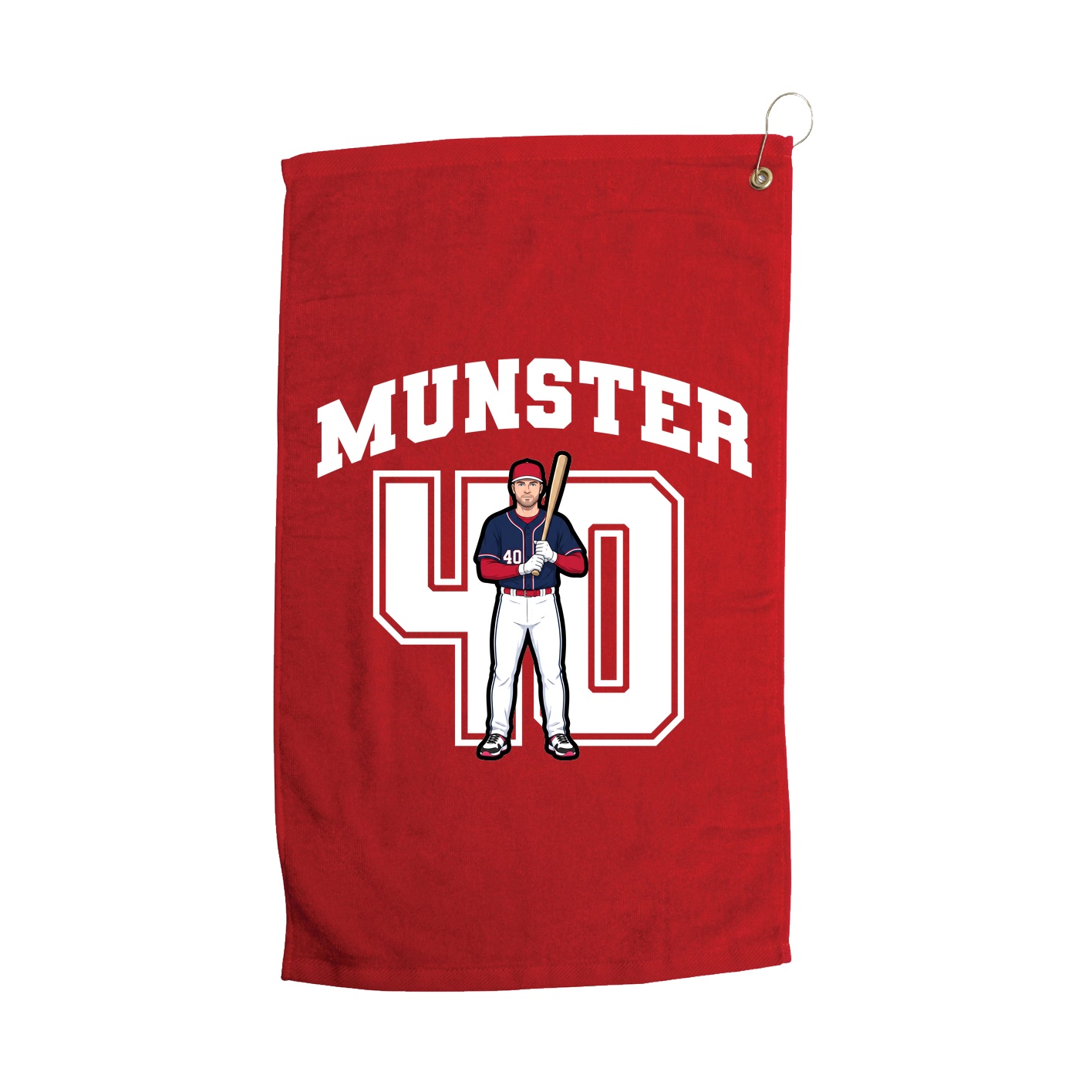 Golf Towel — Number in Red