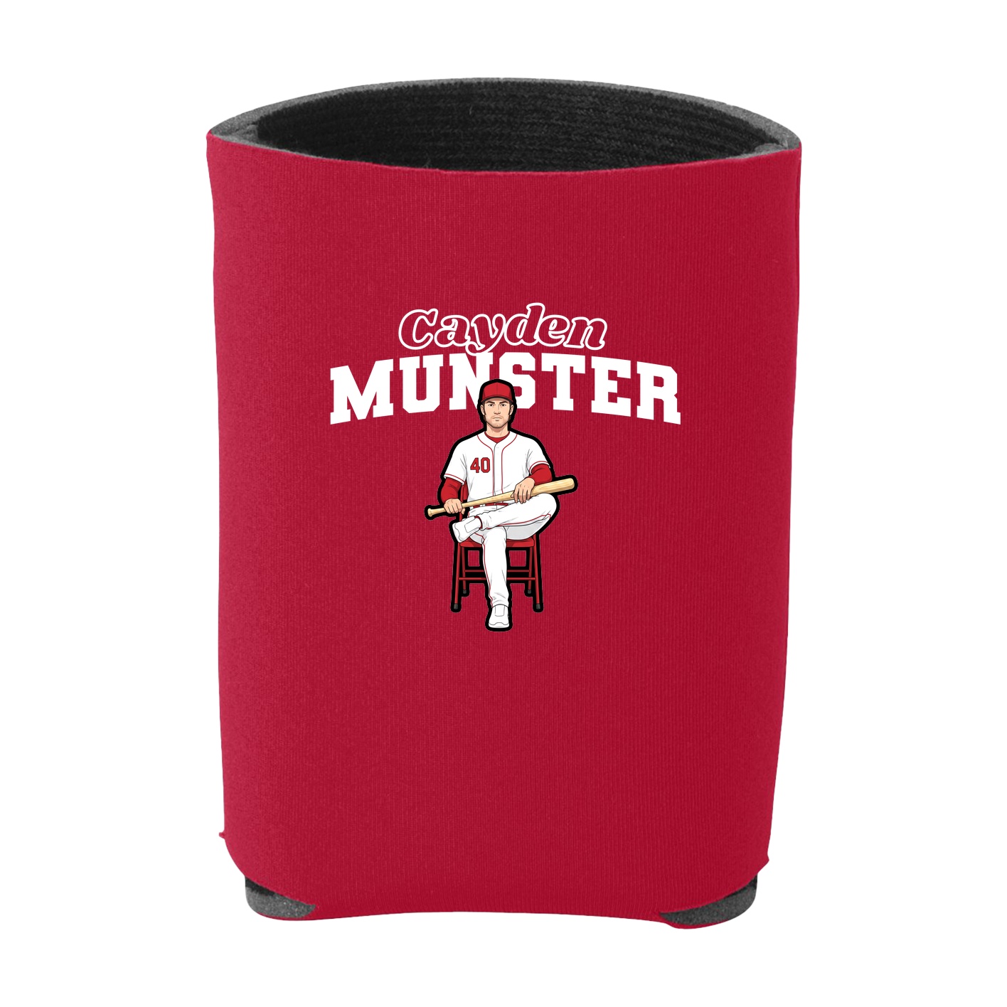 Can Holder — Name Arch in Red