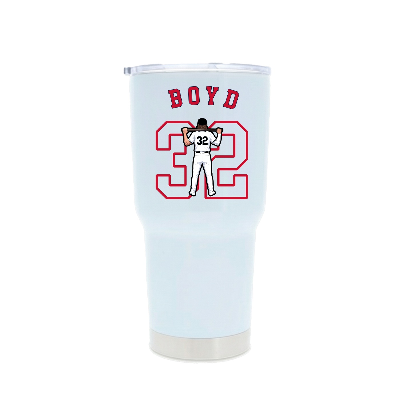 30oz Stainless Steel Tumbler — Shirsey Arch in White