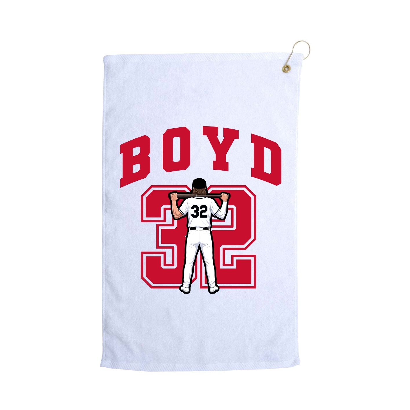 Golf Towel — Number in White