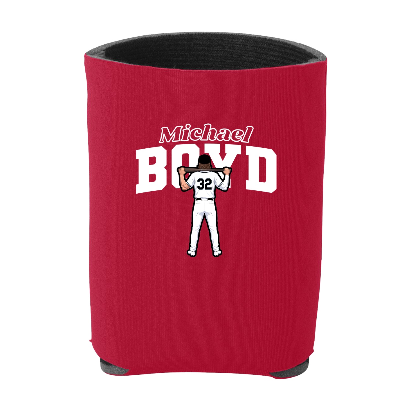 Can Holder — Name Arch in Red