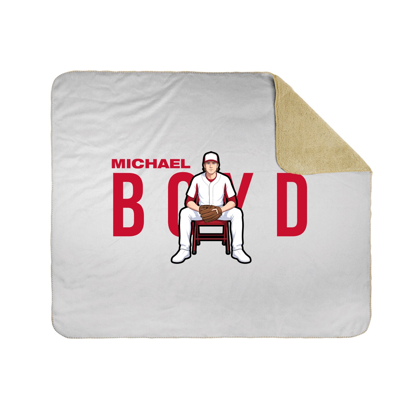 Throw Blanket — Player Name in White